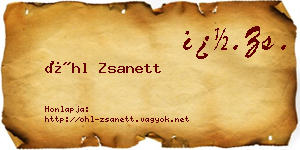 Öhl Zsanett névjegykártya